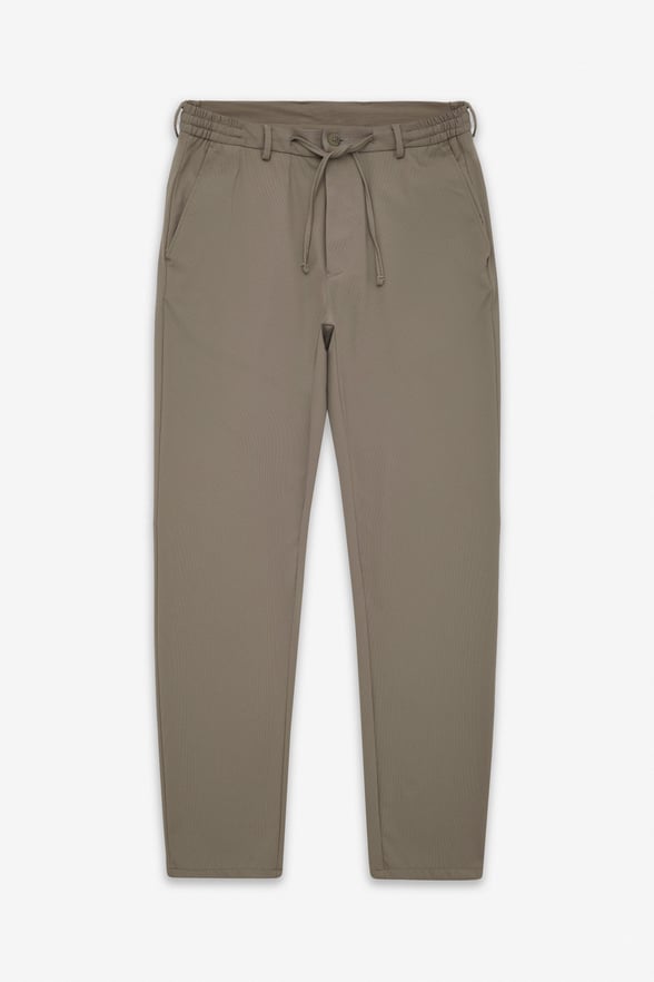 Bej Slim Düz Jogger Pantolon