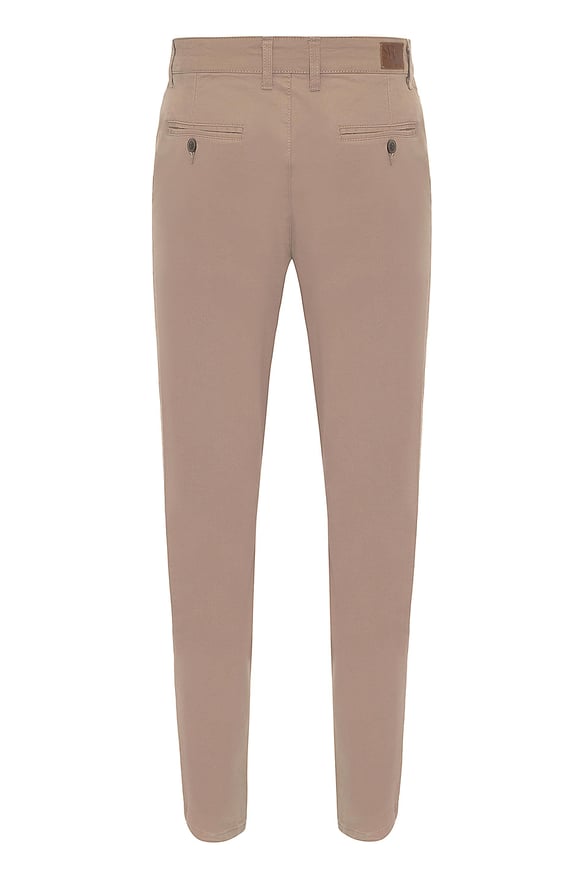 Bej Slim Düz Pantolon