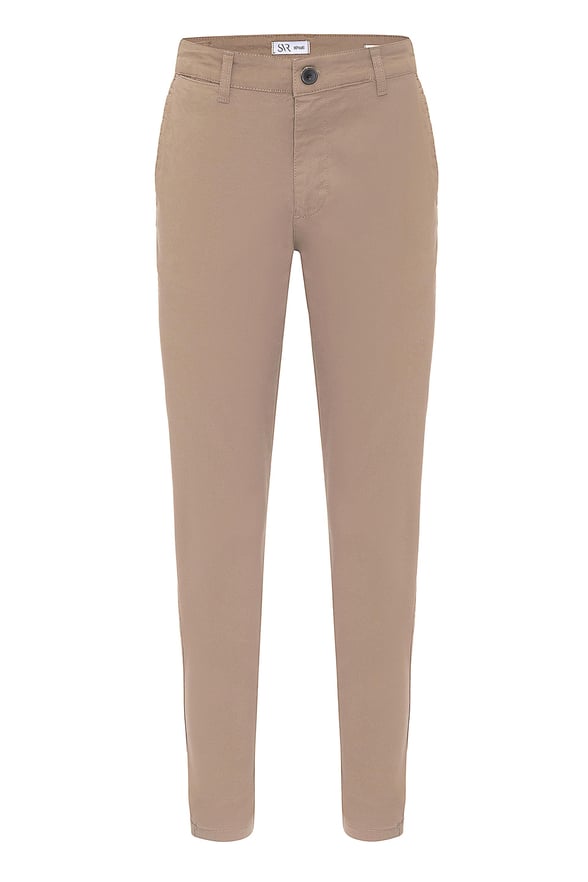 Bej Slim Düz Pantolon