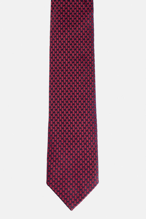 Bordo Baskılı Kravat