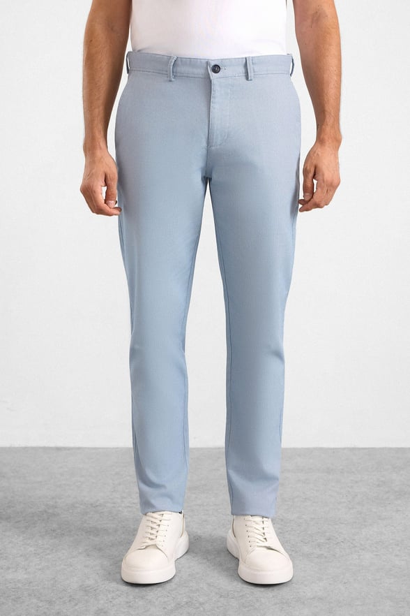 Buz Mavi Slim Casual Pantolon
