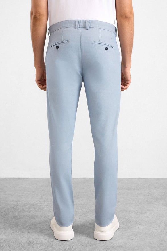 Buz Mavi Slim Casual Pantolon