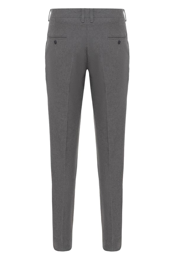Gri Regular Armürlü   Pantolon