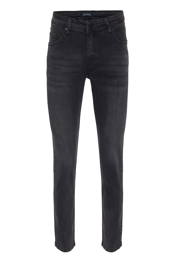 Gri Regular Denim   Pantolon