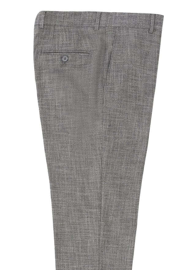Gri Slim Armürlü Pantolon