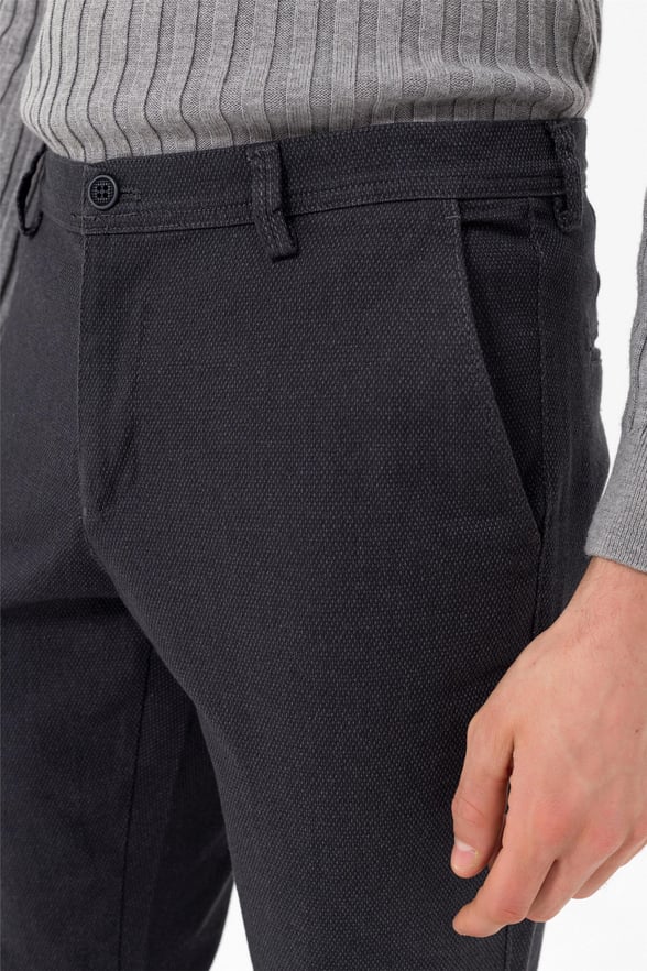 Gri Slim Armürlü   Pantolon