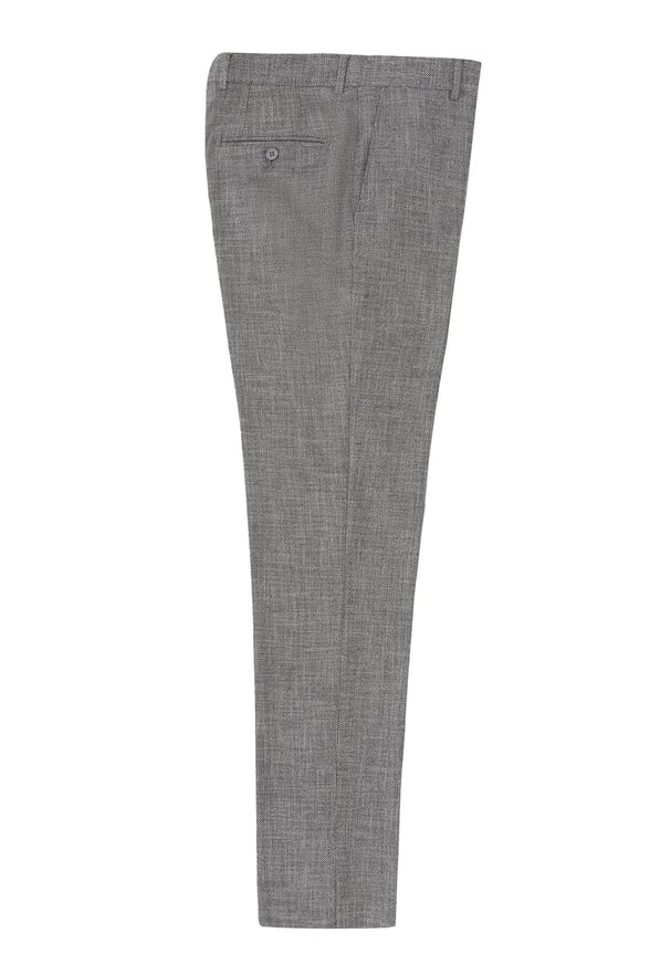 Gri Slim Armürlü Pantolon