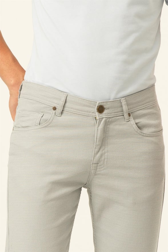 Gri Slim Armürlü   Pantolon