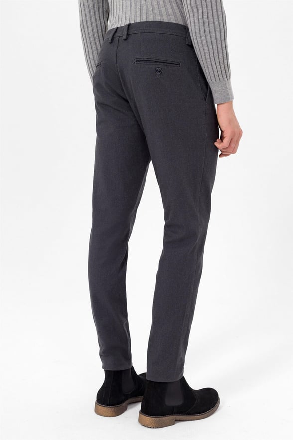 Gri Slim Armürlü   Pantolon