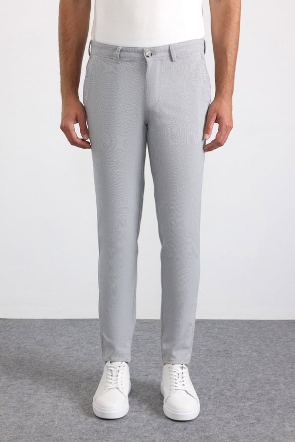 Gri Slim Casual Pantolon