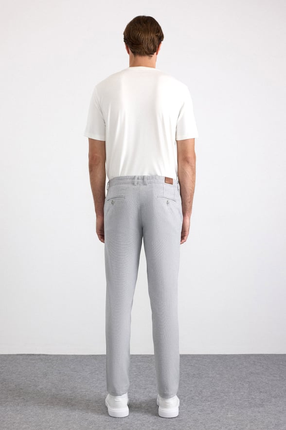 Gri Slim Casual Pantolon