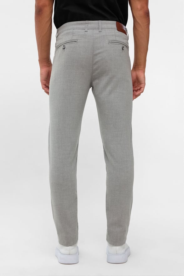 Gri Slim Desenli Pantolon