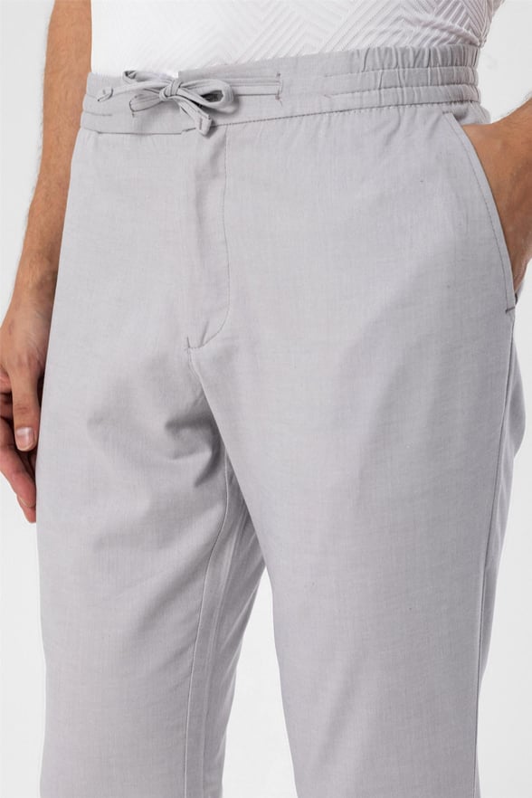 Gri Slim Düz   Jogger Pantolon