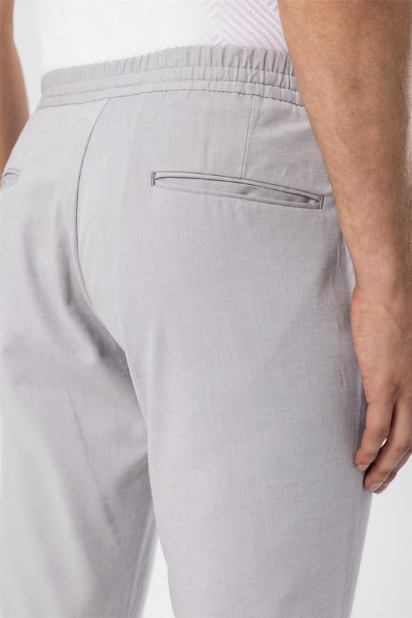 Gri Slim Düz   Jogger Pantolon