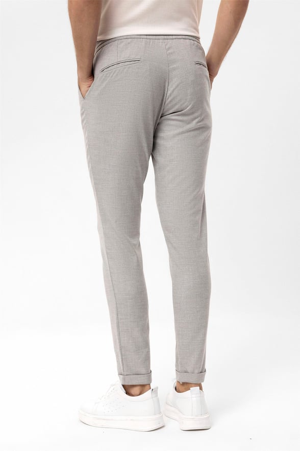 Gri Slim Düz   Jogger Pantolon