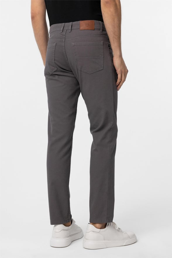 Gri Slim Düz Pantolon
