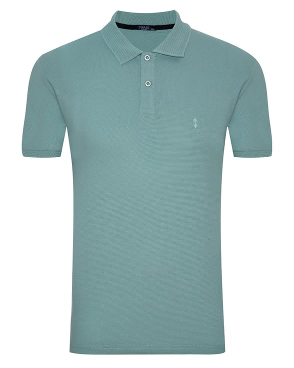 Haki Regular Armürlü Polo Yaka  Tişört