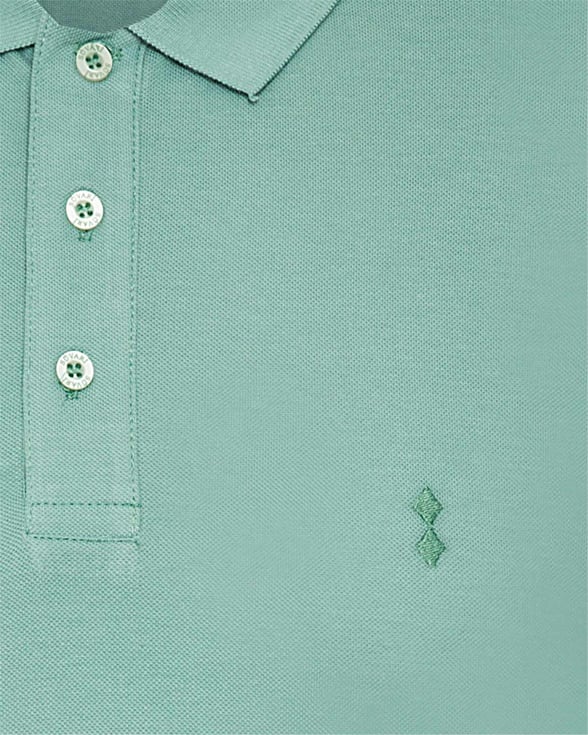 Haki Regular Armürlü Polo Yaka  Tişört