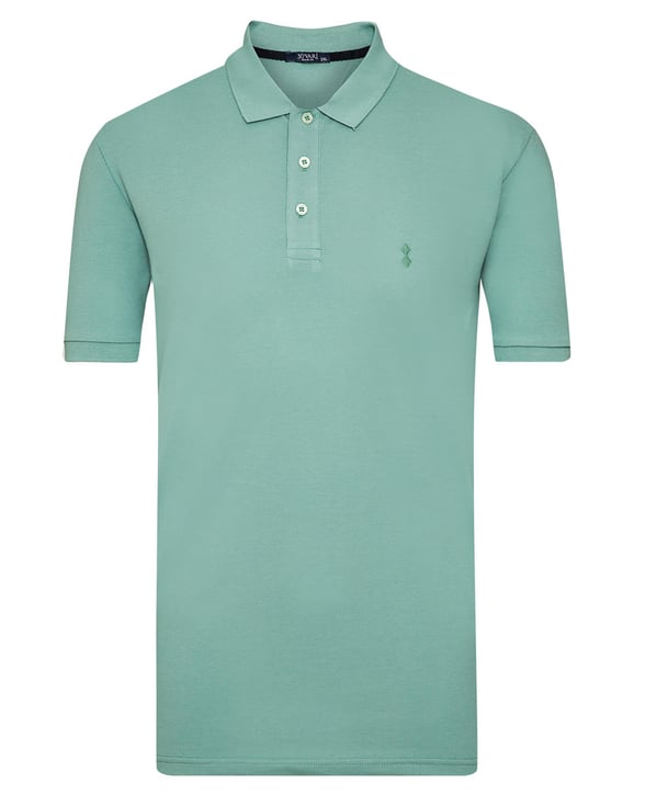 Haki Regular Armürlü Polo Yaka  Tişört