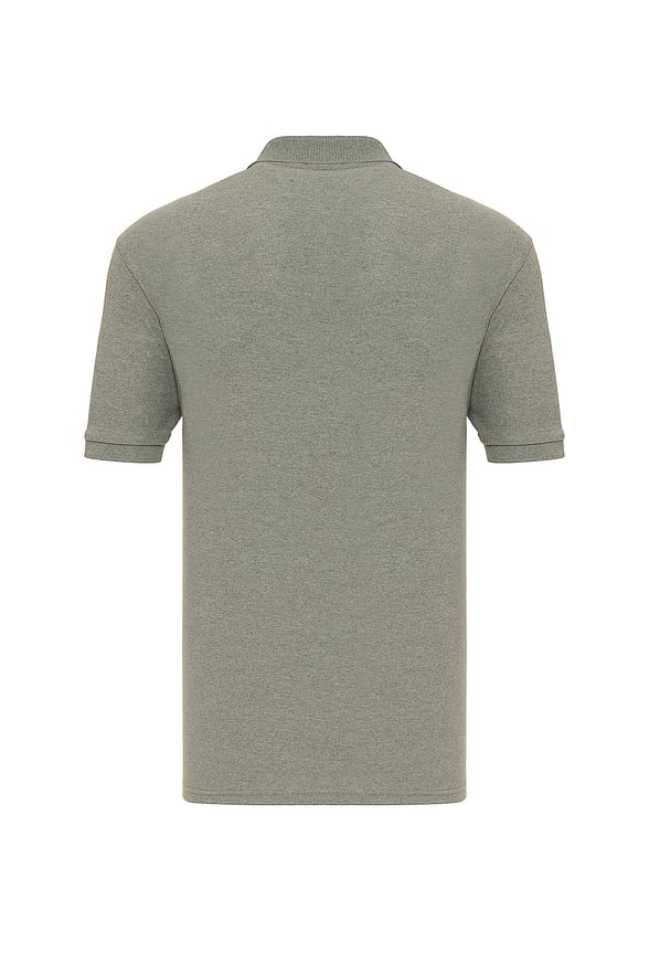 Haki Regular Armürlü Polo Yaka  Tişört