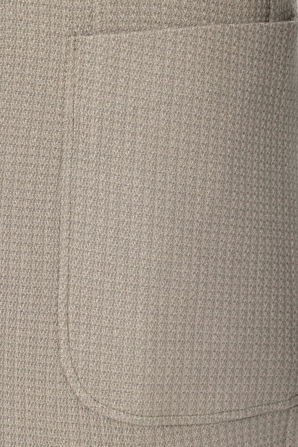 Haki Slim Fit Desenli Mono Yaka 6 Drop Ceket