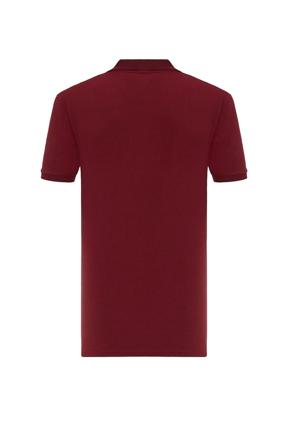 Koyu Bordo Regular Armürlü Polo Yaka  Tişört
