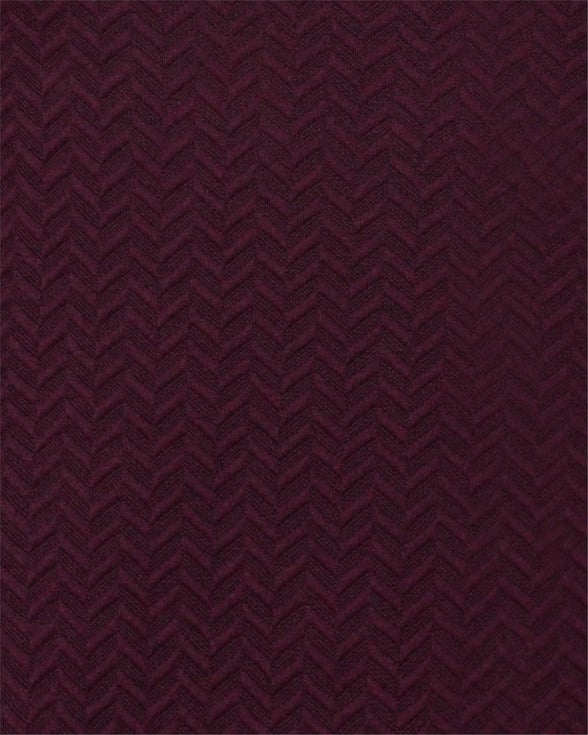 Koyu Bordo Regular Kapitone O Yaka  Triko
