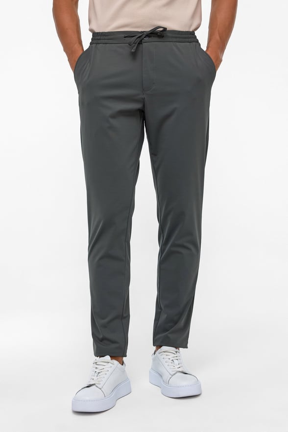 Koyu Haki Slim Armürlü Jogger Pantolon