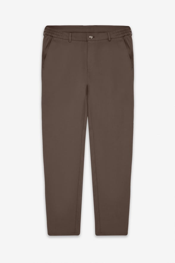 Koyu Kahve Slim Düz Jogger Pantolon