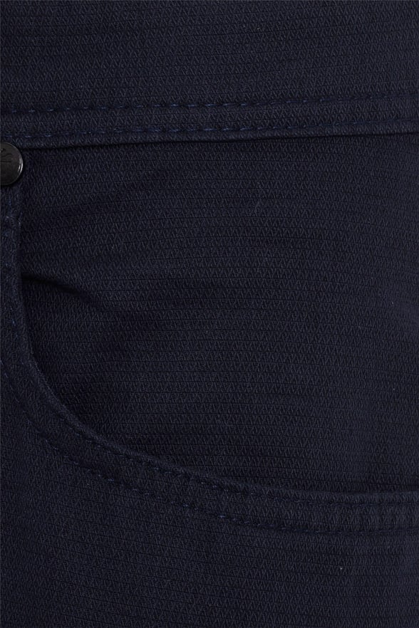 Lacivert Regular Armürlü Pantolon