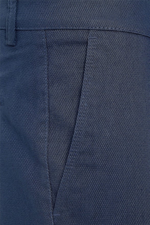 Lacivert Regular Armürlü   Pantolon