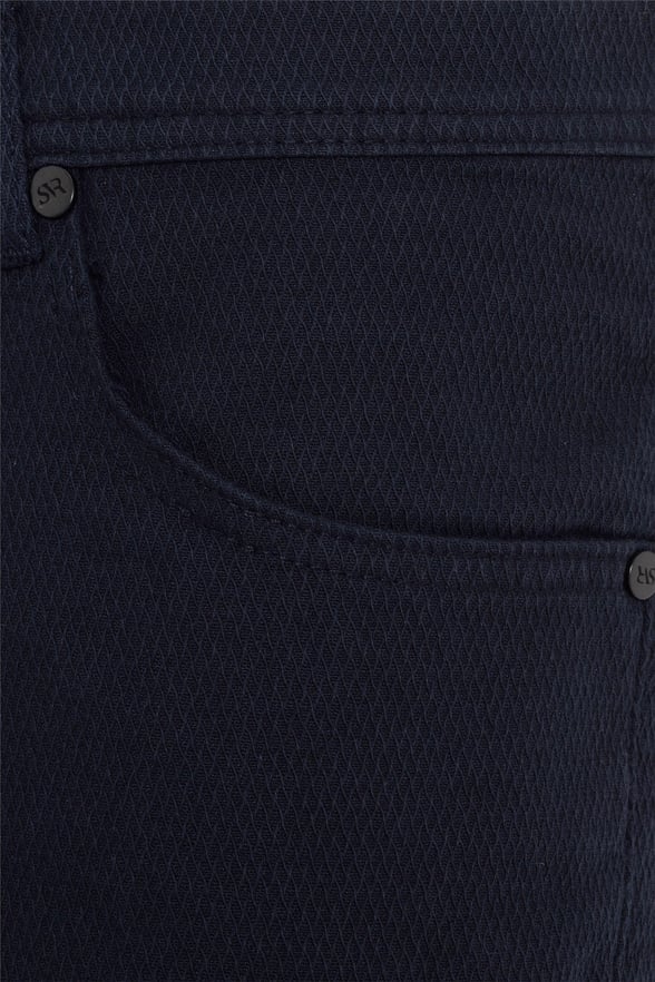 Lacivert Regular Armürlü Pantolon