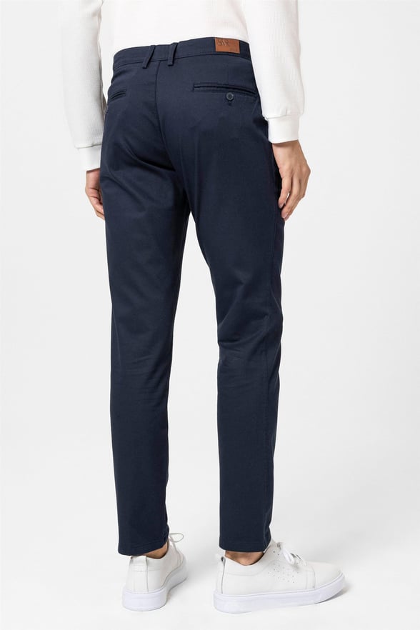 Lacivert Regular Armürlü Pantolon