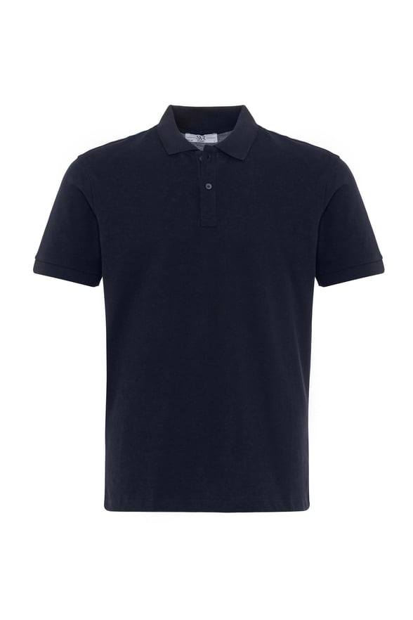 Lacivert Regular Armürlü Polo Yaka Tişört