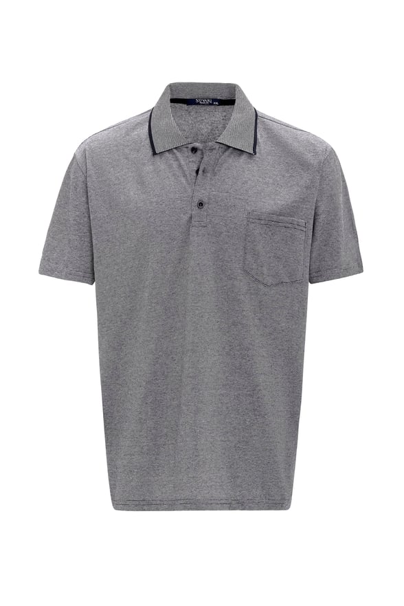 Lacivert Regular Çizgili Polo Yaka Tişört