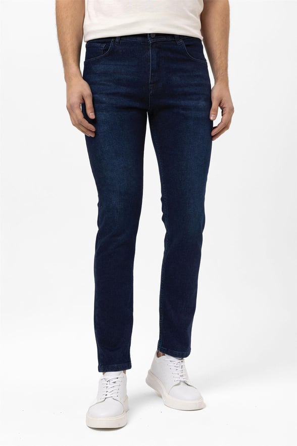 Lacivert Regular Denim Pantolon