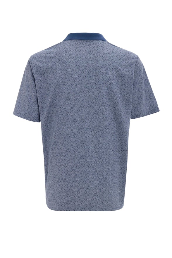 Lacivert Regular Desenli Polo Yaka Tişört