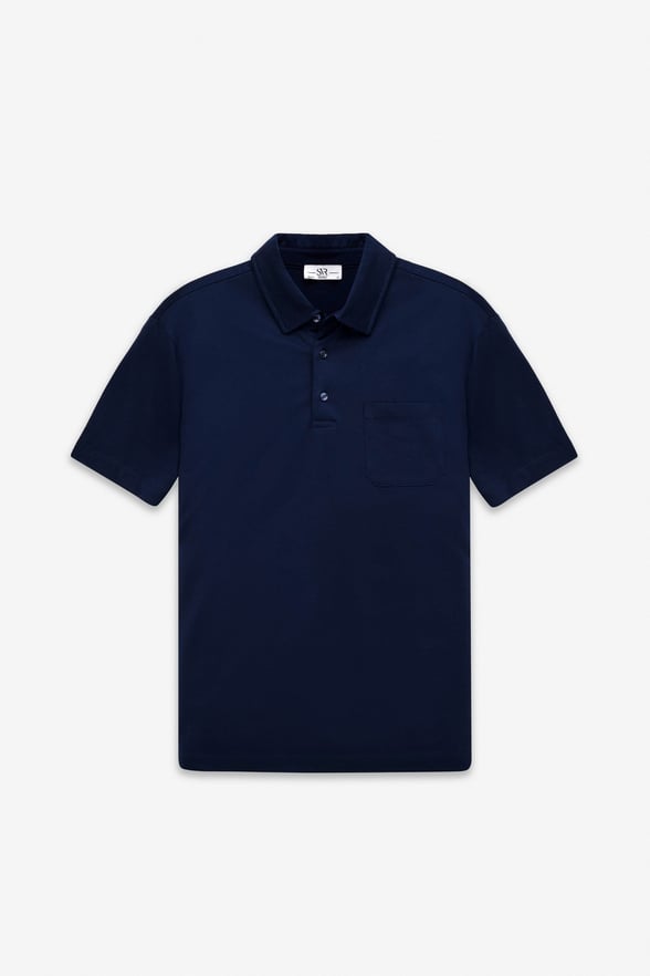 Lacivert Regular Düz Baskısız Süprem Düğmeli Polo Yaka Standart Tişört