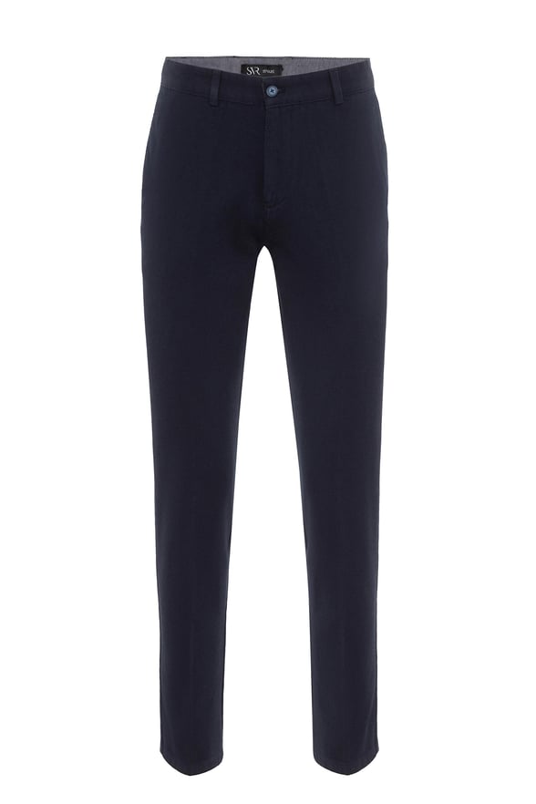 Lacivert Regular Düz Pantolon