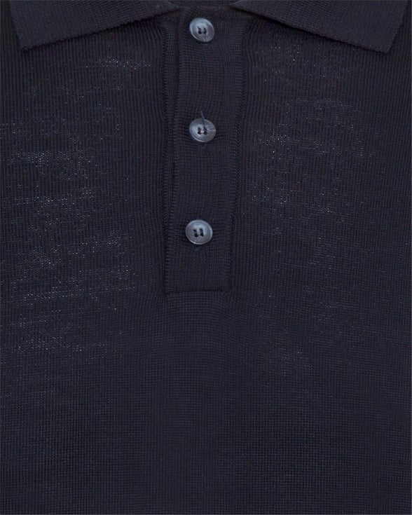 Lacivert Regular Düz Polo Yaka  Triko