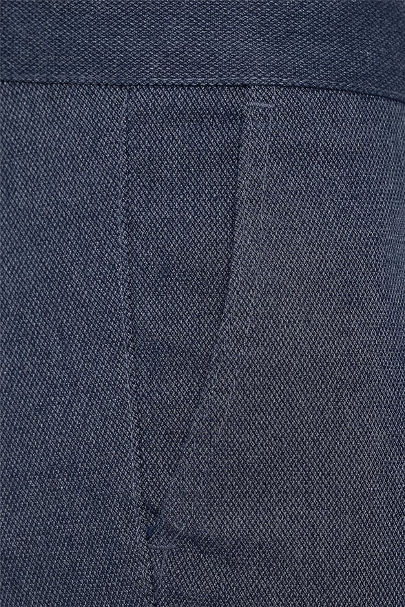 Lacivert Slim Armürlü   Pantolon