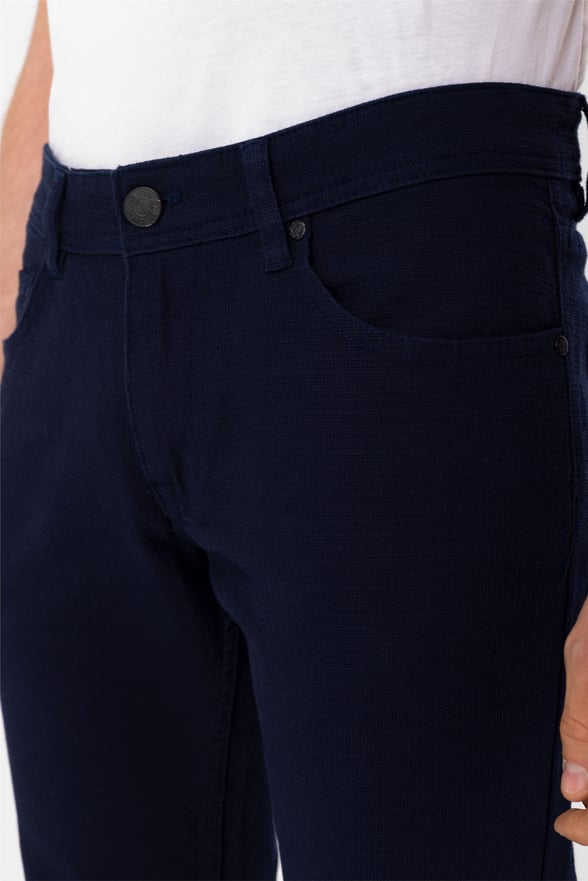 Lacivert Slim Armürlü   Pantolon