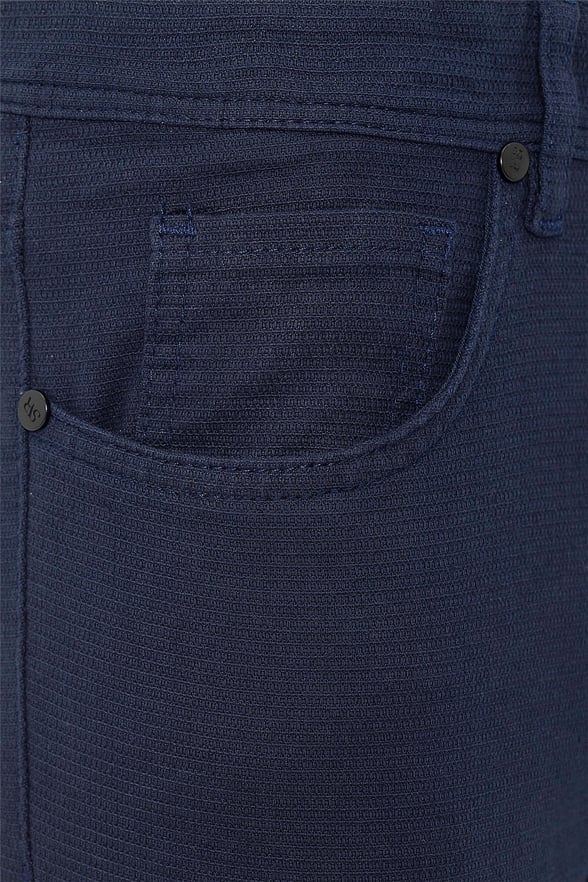 Lacivert Slim Armürlü   Pantolon