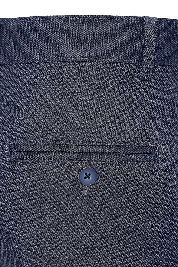 Lacivert Slim Armürlü   Pantolon