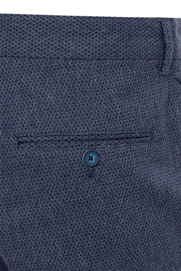 Lacivert Slim Armürlü   Pantolon