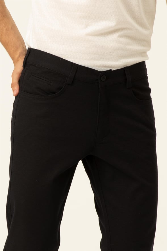 Lacivert Slim Armürlü   Pantolon