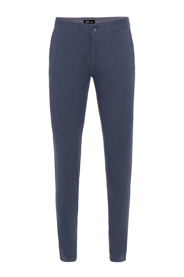 Lacivert Slim Armürlü   Pantolon
