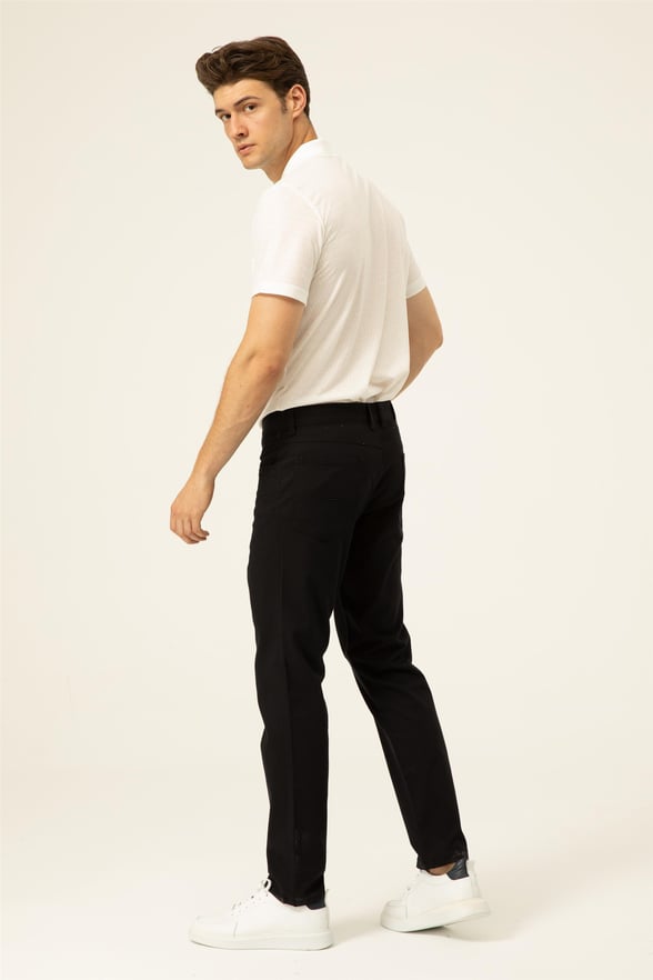 Lacivert Slim Armürlü   Pantolon