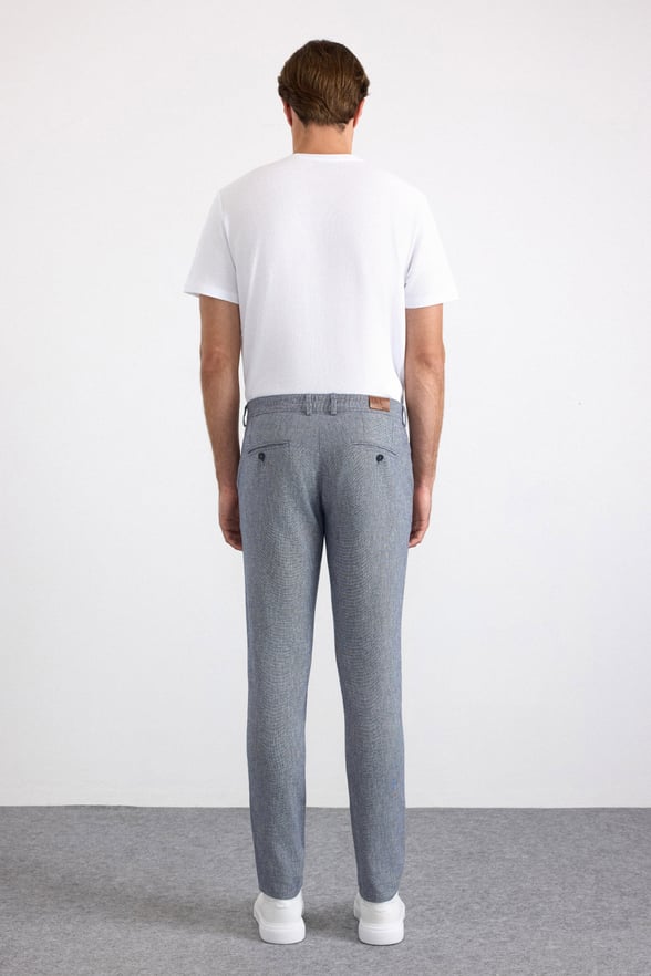 Lacivert Slim Casual Pantolon