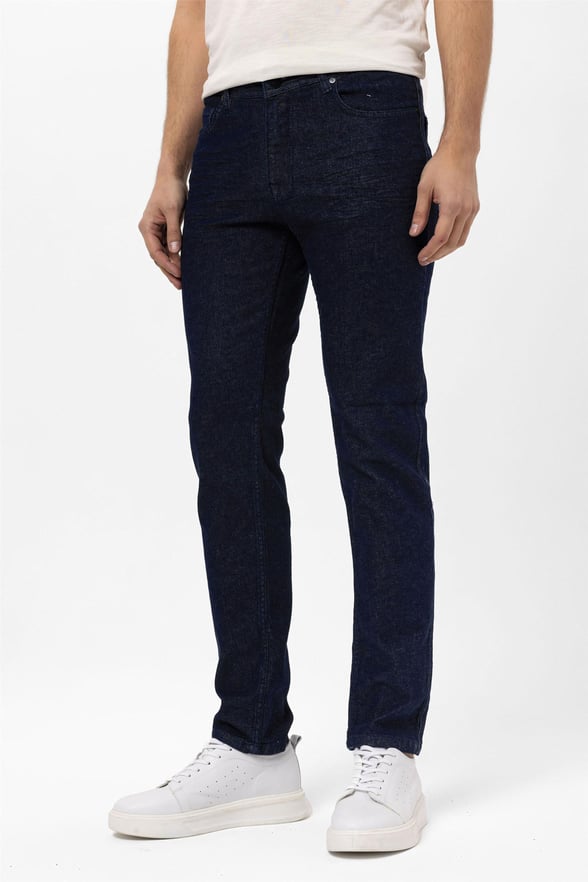 Lacivert Slim Denim Pantolon